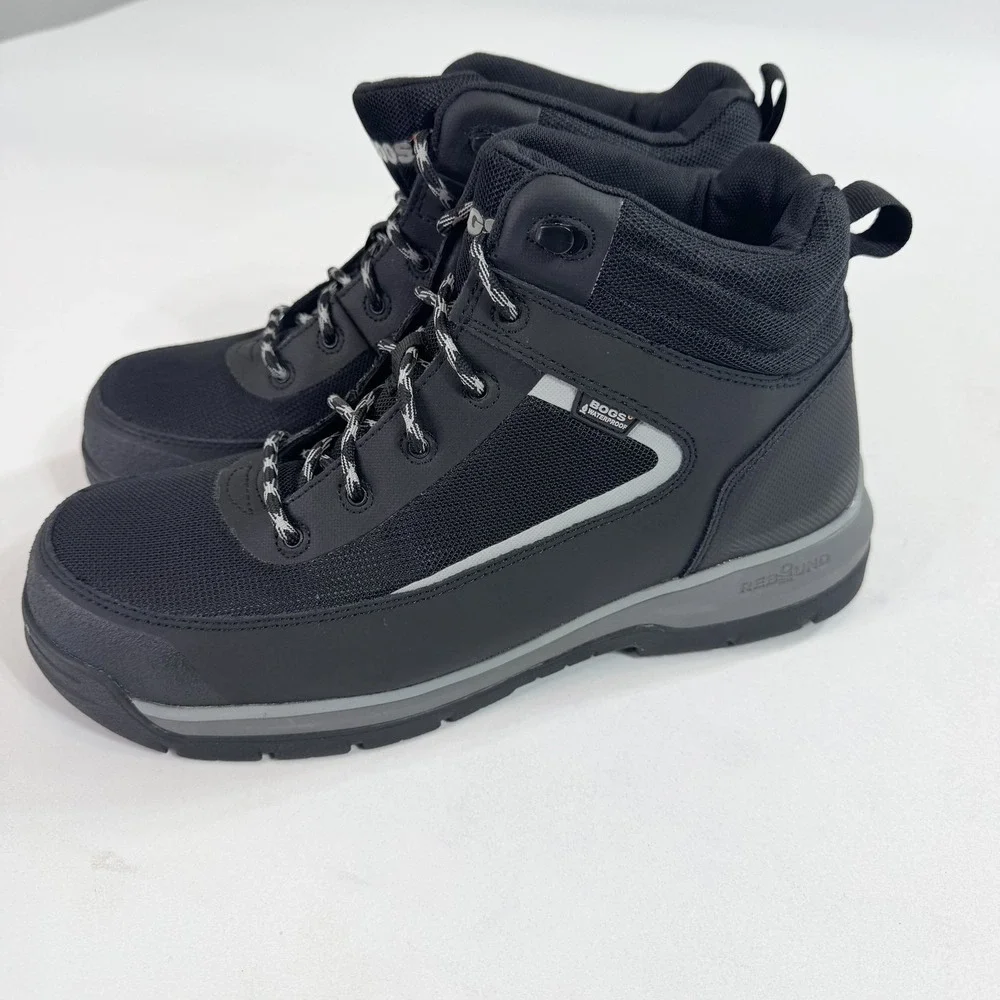 Bogs Work Boots Mens Size 12 Black Waterproof Composite Toe EH Slip Resistant